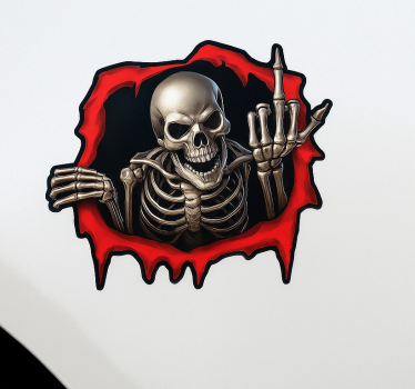 Creepy 3d koponya autó matrica - TenStickers