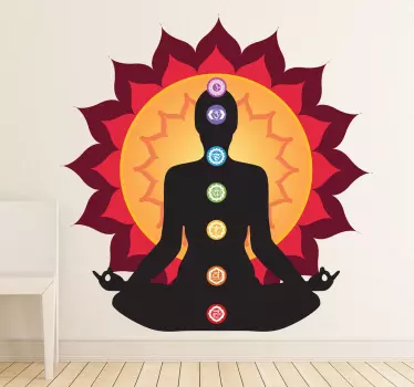 Csakra sziluett falmatrica - TenStickers