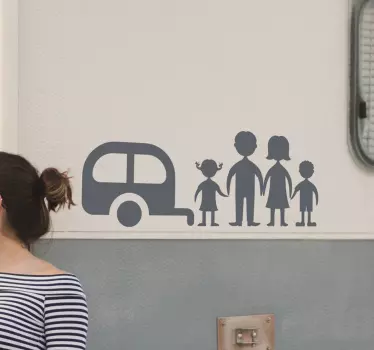 Családi lakókocsi matrica - TenStickers