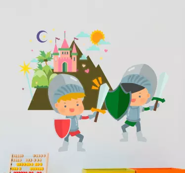 Csecsemő lovagok falikép matrica - TenStickers