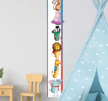 Szafari csecsemő magasság diagram matrica - TenStickers