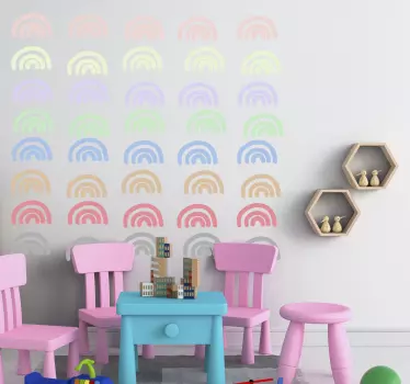 Csomag 40 színes szivárvány mese falmatrica - TenStickers