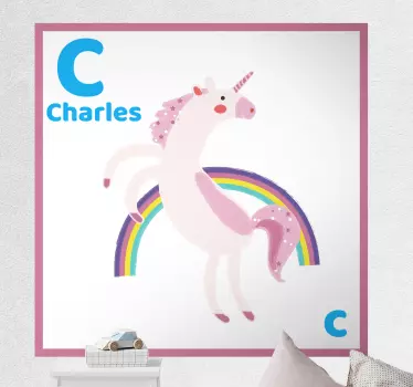 Cuki egyszarvú fantázia matrica gyerekeknek - TenStickers