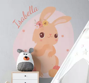 Cuki nyuszi illusztrációs matrica gyerekeknek - TenStickers