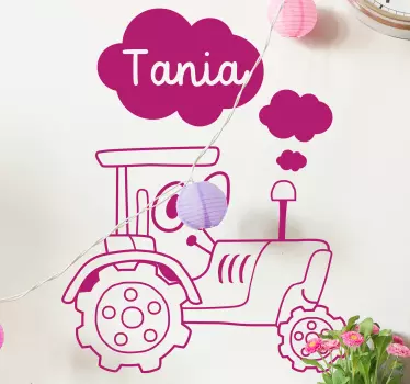 Cuki traktor illusztráció matrica gyerekeknek - TenStickers