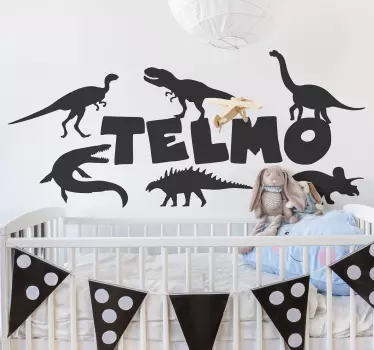 Dinossaurok név szerinti egyedi matricával - TenStickers
