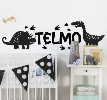 Dinoszauruszok és nevük matrica gyerekeknek - TenStickers