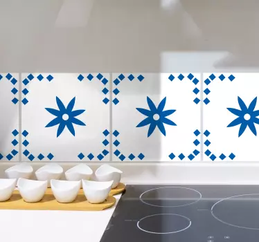 Díszes növényi motívum csempematrica - TenStickers
