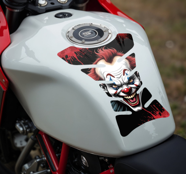 Dühös bohóc motoros matrica - TenStickers