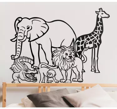 Dzsungel vadállati matrica - TenStickers