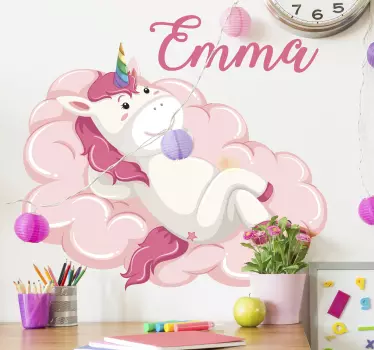 Egyszarvú névvel mese falmatrica - TenStickers