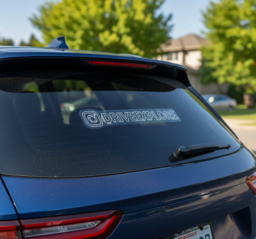 Egyszerű közösségi média név autó matrica - TenStickers