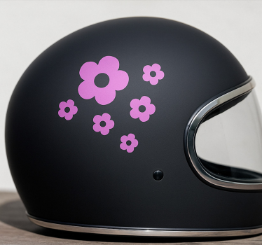Egyszerű virágminta névvel motoros matrica - TenStickers