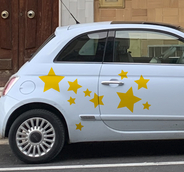 Egyszínű csillagok beállítása autó matrica - TenStickers