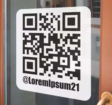 Egyszínű instagram qr kód egyedi matrica - TenStickers