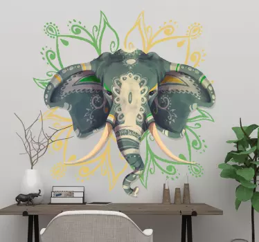 Elefánt mandala falmatrica - TenStickers