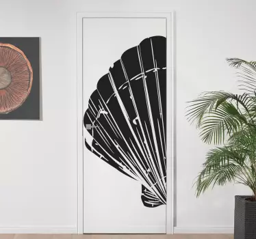 Elegáns kagylómintás matrica ajtók - TenStickers