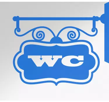 Elegáns wc sziluett design üvegajtó matrica - TenStickers