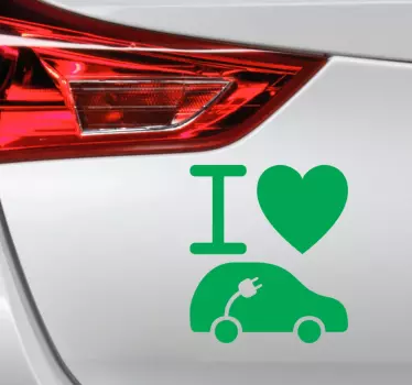 Elektromos autó jármű matrica - TenStickers