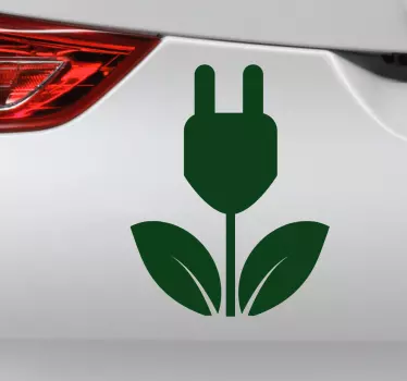 Elektromos és ökológiai ikon autó matrica - TenStickers