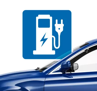 Elektromos töltési pont jelző matrica - TenStickers