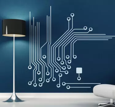 Elektronikus lemezcsatlakozások fali matrica - TenStickers