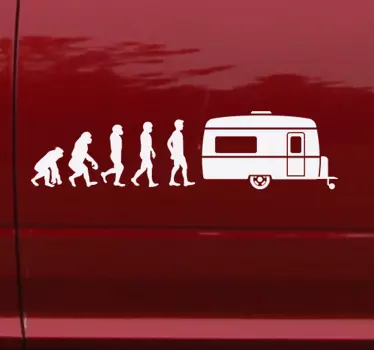 Emberi evolúció lakókocsi matricává - TenStickers