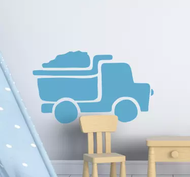 építőipari teherautó sziluettje játék matrica - TenStickers
