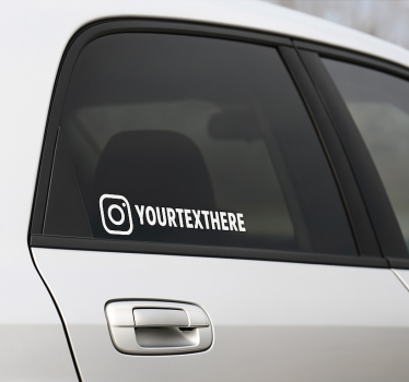 Instagram felhasználónév autó matrica - TenStickers
