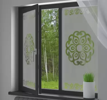 Eredeti mandala ablak matrica - TenStickers