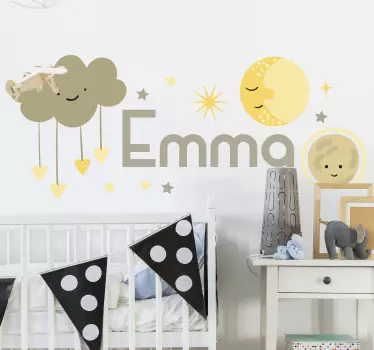 északi csillagok, felhők hely matrica - TenStickers