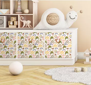 északi szivárványmintás matricák bútorokhoz - TenStickers