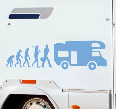 Evolúció lakókocsi jármű vinyl matrica - TenStickers