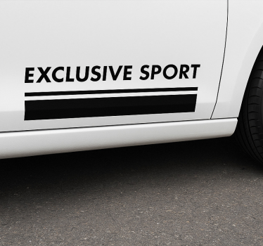 Exkluzív sport Övek autó matrica - TenStickers