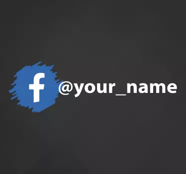 Facebook közösségi média logó matrica - TenStickers