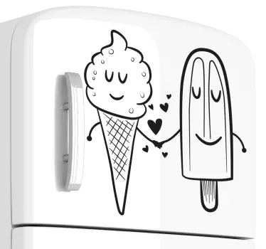 Fagylalt szerelmes matrica - TenStickers