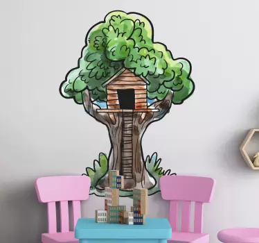 Fakunyhó létrával matrica gyerekeknek - TenStickers