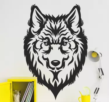 Farkasfej alakú vadállati matrica - TenStickers
