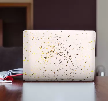Fehér arany fólia textúra laptop matrica - TenStickers