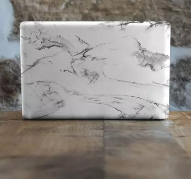 Fehér és szürke márvány laptop matricákhoz - TenStickers
