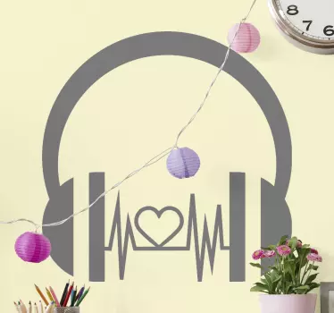 Fejhallgató dj falmatrica - TenStickers
