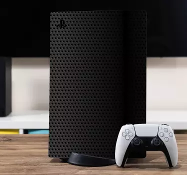 Fekete karbon bőr playstation 5 matrica - TenStickers