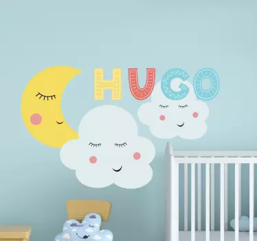 Felhők és a hold baba fal matrica - TenStickers