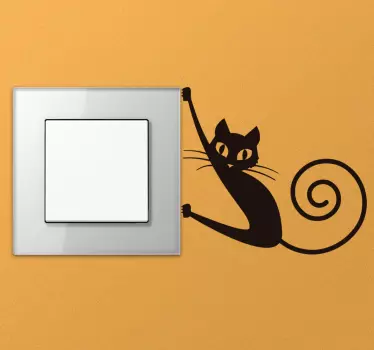Fénykapcsoló ragasztó macska farka - TenStickers