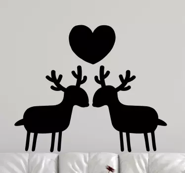Férj és feleség szarvas és bak menyasszonyi matrica - TenStickers