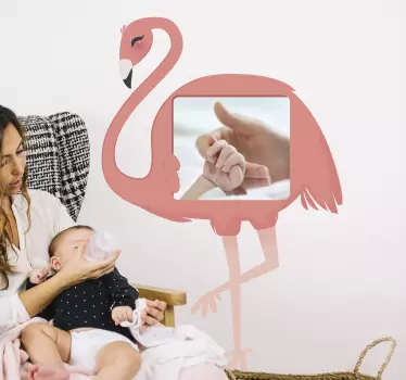 Flamingó fotótartó matrica gyerekeknek - TenStickers