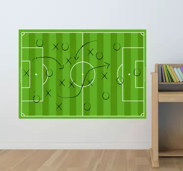 Focipálya fehér tábla matrica - TenStickers