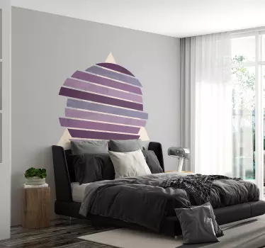 Geometriai kör alakú háromszög absztrakt falmatrica - TenStickers