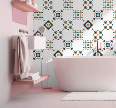 Geometrikus hangulatok cserép átadási dekál - TenStickers