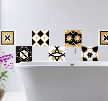 Geometrikus minták gyűjteménye csempematrica - TenStickers